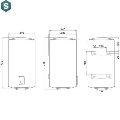 Водонагреватель электрический Thermo Alliance 80 л вертикальный, сухой ТЭН 2,0 кВт D80V20J3(D)K