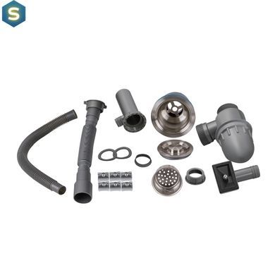 Набір 3 в 1 Lidz кухонна мийка H6050 3.0/0.8 мм Brush + сушарка + дозатор для миючого засобу