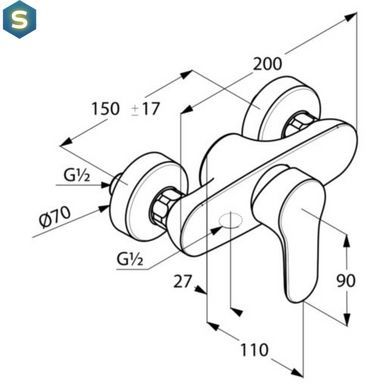 Змішувач для душу Kludi Objekta DN 15 327640575