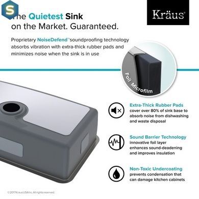 Кухонная мойка Kraus Dex KD1US33B