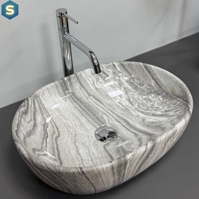 Умывальник VBI Modena S grey onyx накладной VBI-012009, Каппучино