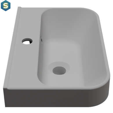 Раковина глянцева підвісна Amidicon Comfort 45 450x300 з литого каменю COMFORT_45_HL, Білий