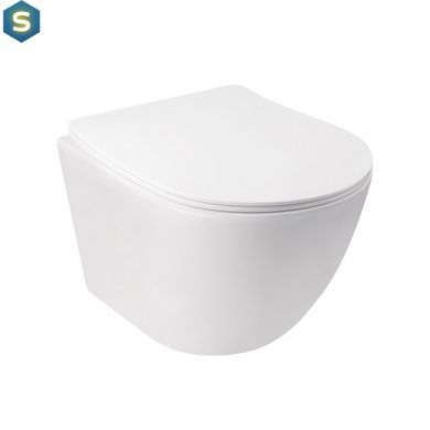 Набор: Qtap инсталляция 3 в 1 Nest QT0133M425 с панелью смыва квадратной QT0111M06028CRM + унитаз с сиденьем Jay QT07335176W
