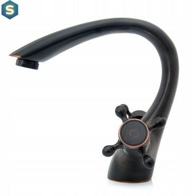 Змішувач для умивальника Rea Retro Old black чорний REA-B0225, Чорний/золото
