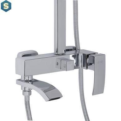 Душова система універсальна Qtap Swan Cascada на три споживача (з виливом) QTSWA111CRM45566 Chrome, Хром