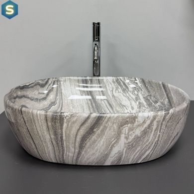Умывальник VBI Modena S grey onyx накладной VBI-012009, Каппучино