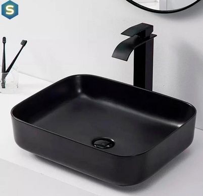 Умывальник Dusel Cubis 500251B, Черный матовый