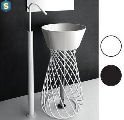 Умывальник HIDRA 43x43 Wire, Черный/золото