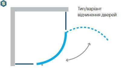 Душевая кабина Koller Pool Kvadro полукруглая 900x900x1950 мм стекло прозрачное K90RC-1, Хром, Универсальная, прозрачный, хром