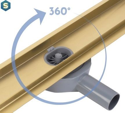 Трап для душу Rea Neox 100 Pro brushed gold 2в1 REA-G2850