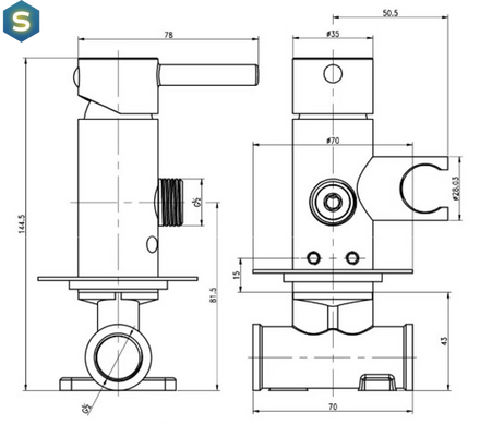 Набір гігієнічного душу Kohlman Experience graphite QW135EG, Графит