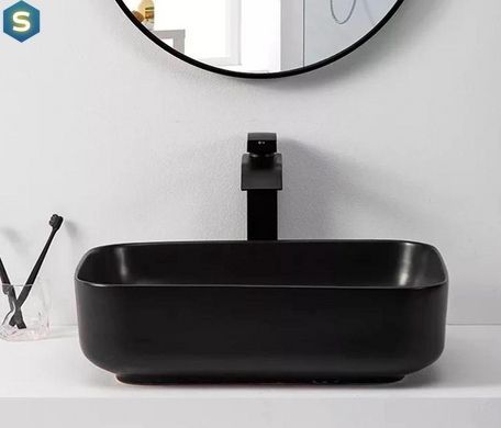 Умывальник Dusel Cubis 500251B, Черный матовый