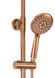 Душевая система Rea Lungo brushed copper с термостатом и изливом REA-P8807, Теплый закат