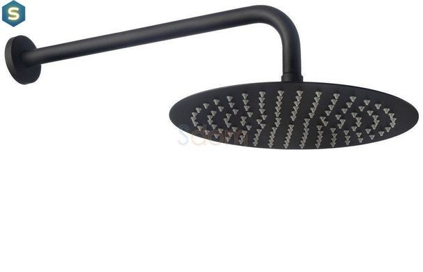 Верхний душ Paffoni Light ZSOF 074 NO, Черный матовый