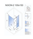 Душова кабіна Rea Nixon 100x150 L chrome REA-K5014 + REA-K5008, Хром, Ліва, прозорий, хром