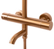 Душевая система Rea Lungo brushed copper с термостатом и изливом REA-P8807, Теплый закат