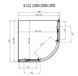Душевая кабина Dusel A-511 100x100x190 тонированное, Хром, тонированный, хром, 100x100