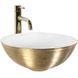 Умывальник Rea Stella brushed gold white накладной REA-U9087, Золотой