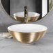 Умывальник Rea Stella brushed gold white накладной REA-U9087, Золотой