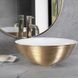 Умывальник Rea Stella brushed gold white накладной REA-U9087, Золотой