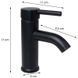 Смеситель для умывальника Yoka Spa 24 Black низкий BU.SPA-24-BLK, Черный матовый