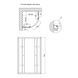 Душевая кабина Lidz Latwa SC80x80.SAT.HIGH.FR, стекло Frost 4 мм без поддона, Хром матовый, Универсальная, матовый