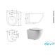 Унітаз підвісний Devit Universal 3020162 з сидінням Soft Close, Білий