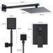 Душевая система скрытого монтажа Yoka Dual black + BOX BP.DUAL-BLK, Черный матовый