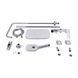 Душова система універсальна Qtap Gemini на три споживача (з виливом) QTGEM111CRW45687 Chrome/White, Білий