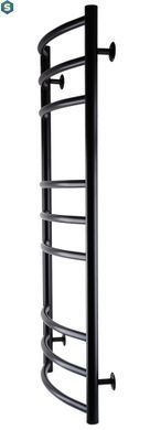 Рушникосушка водяна Unio LDE W 1000-500-9 BLK Драбинка Дуга Еліт чорна, Черный матовый