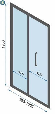 Душова кабіна Rea Rapid Fold 80x100 black REA-K6421 + REA-K6420, Черный матовый, Універсальна, прозорий, чорний матовий