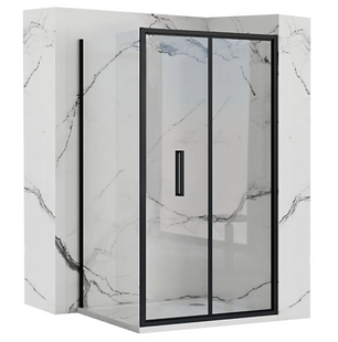 Душова кабіна Rea Rapid Fold 80x100 black REA-K6421 + REA-K6420, Черный матовый, Універсальна, прозорий, чорний матовий