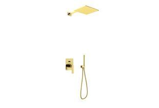 Душова система Kohlman Experience 25 brushed gold + BOX прихованого монтажу QW210EGDBQ25, Золотий