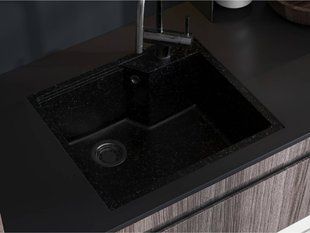 Кухонная мойка Miraggio Lisa 497x557 black 0002249, Черный/золото