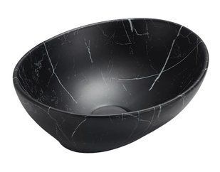 Умивальник Mexen Elza black stone matt накладний MEX-21014099, Черный матовый