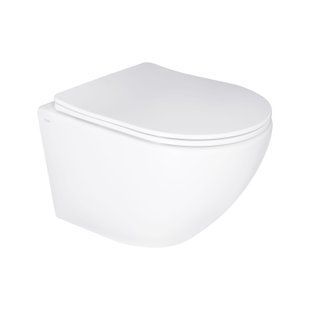 Унітаз підвісний Qtap Jay безободковий Ultra Quiet з сидінням Soft-close QT07335177W, Білий