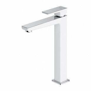 Смеситель для умывальника Omnires Parma chrome/white высокий PM7412CRB, Белый