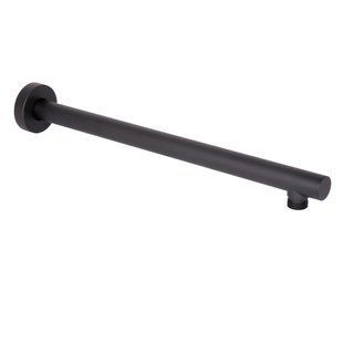 Кронштейн для верхнього душу Qtap Trubice 400 мм округлий QTTRU120BLM45927 Black matt, Черный матовый