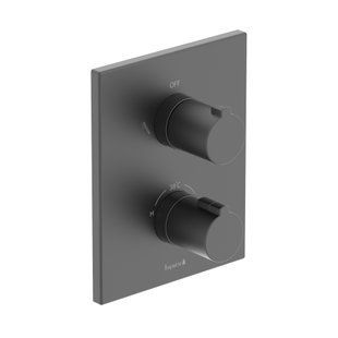Термостат скрытого монтажа на 2 потребителя Imprese Violik black matt f04610810AC, Черный матовый