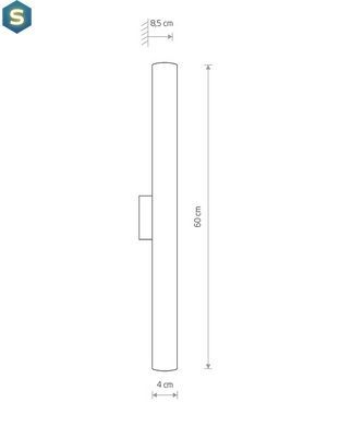 Світильник Nowodvorski 8118 Ice tube led LED 1x12W 4000K 1200Lm IP44 Chrom