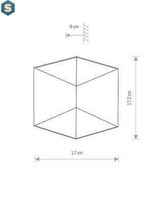 Світильник вуличний Nowodvorski 8141 Triangles LED 2x5W 3000K 750Lm IP54 Bl
