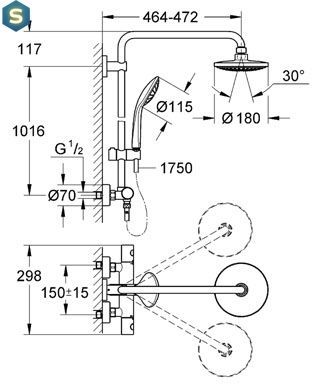 Душова система Grohe Euphoria 27296001