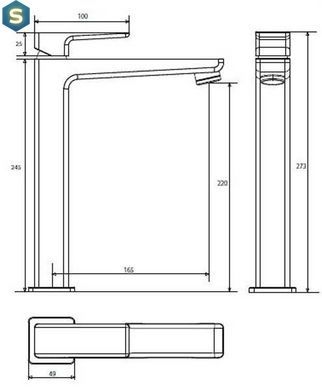 Смеситель для умывальника Omnires Parma chrome/white высокий PM7412CRB, Белый