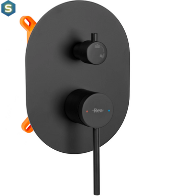 Душевая система скрытого монтажа Rea Oval + Box black REA-P8467, Черный матовый