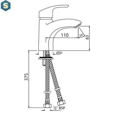 Смеситель для умывальника Jaquar Eko EKO-CHR-33023B, Хром