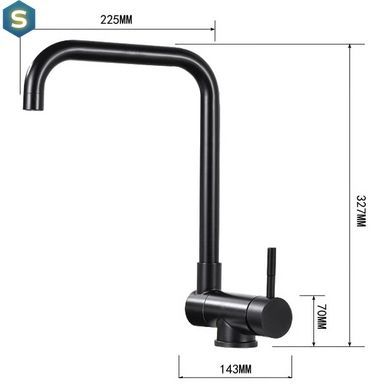 Змішувач для кухні Mexen Madox black MEX-672000-70, Черный матовый