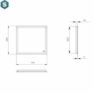 Дзеркало Sanwerk Глове "Ескада" 70x65 ZG0000101