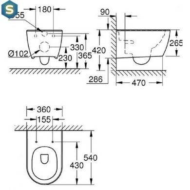 Унитаз подвесной Grohe Essence 3957100H