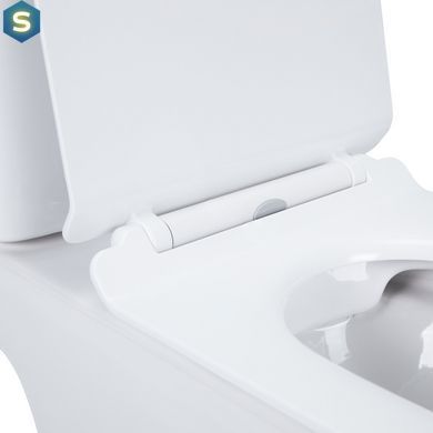 Унитаз-компакт Qtap Presto безободковый с сиденьем Soft-close QT24221217AW, Белый