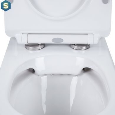Унитаз-компакт Qtap Presto безободковый с сиденьем Soft-close QT24221217AW, Белый